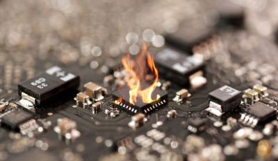 Fire on computer circuit